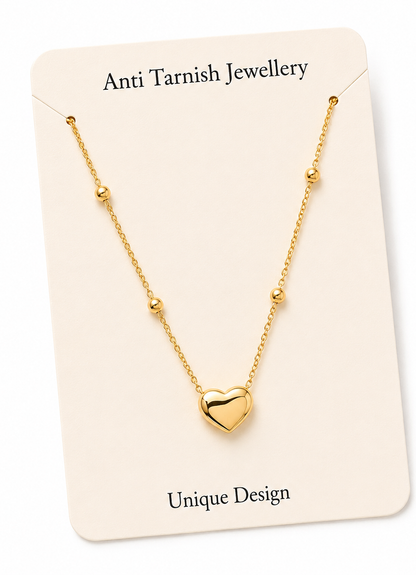 Dainty Heart Bead Necklace