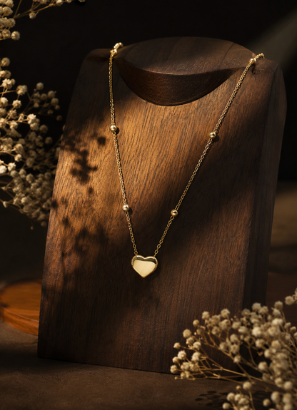 Dainty Heart Bead Necklace