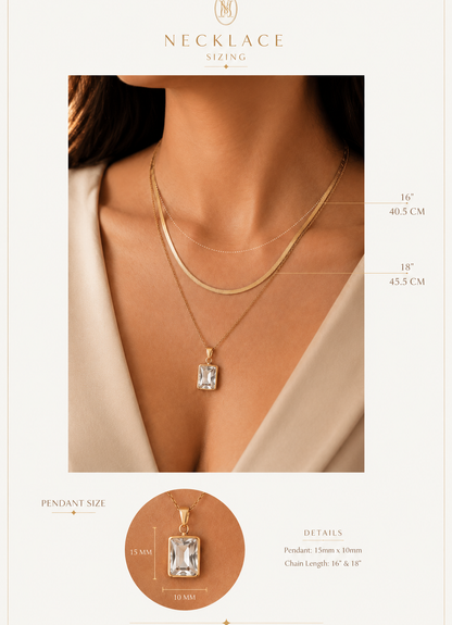 Crystal Layered Pendant Necklace