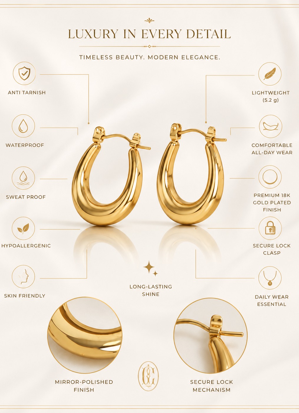 Classic Gold Hoop Earrings