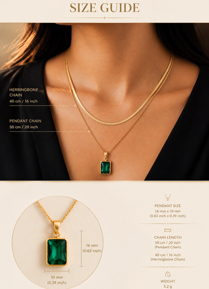 Emerald Green Layered Necklace