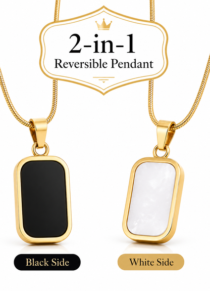 Reversible Black White Necklace