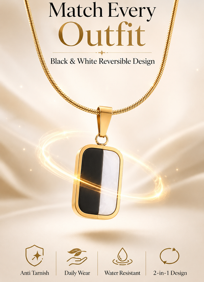 Reversible Black White Necklace