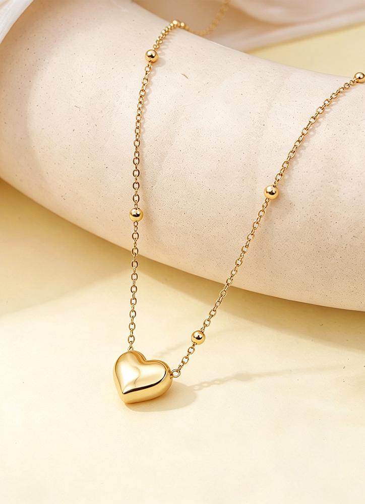 Dainty Heart Bead Necklace