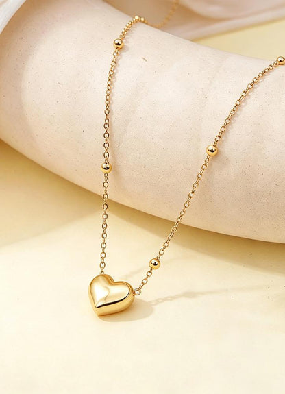 Dainty Heart Bead Necklace