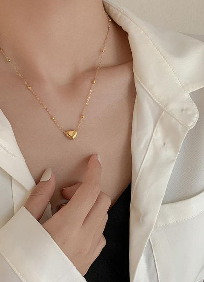 Dainty Heart Bead Necklace