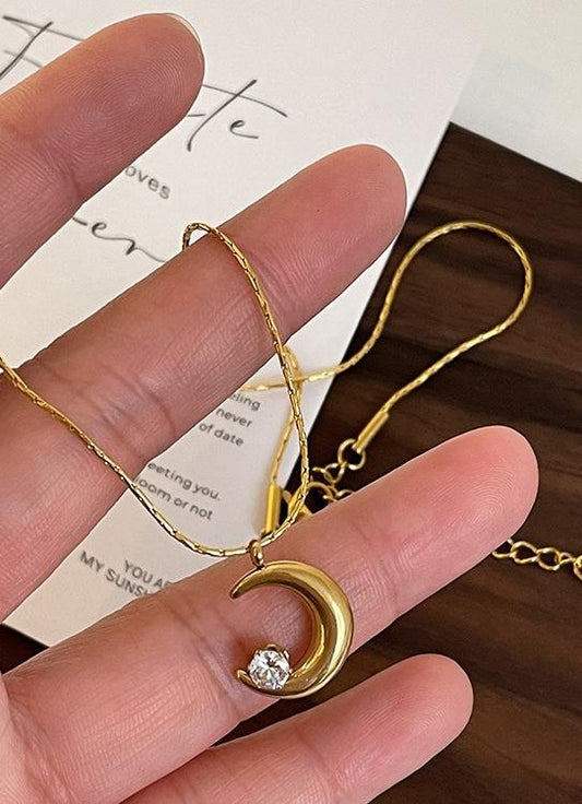 Crescent Moon Pendant Necklace
